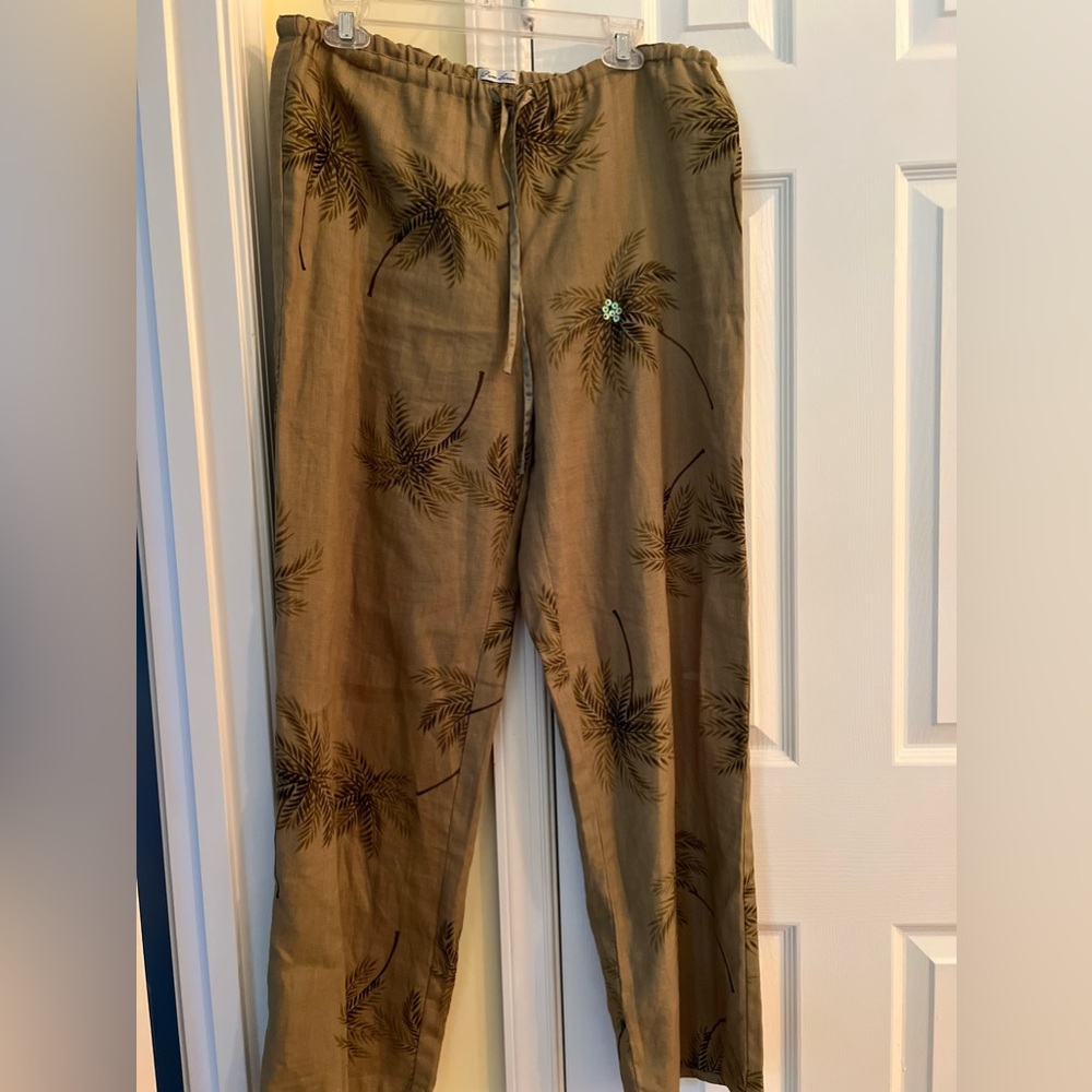 Tropical pants, linen material very comfortable.
